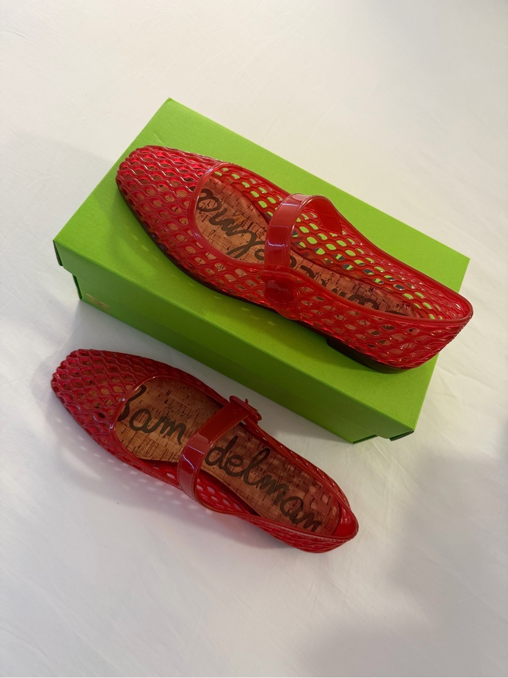 Sam Edelman Red Michaela Jelly Mary Jane Flat sz 8 EUC - Picture 5 of 8